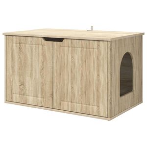 vidaXL Katzenhaus Sonoma 85 x 55 x 50,5 cm Holzwerkstoff