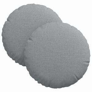 vidaXL Sitzkissen 2 stk. Stoff Hellgrau &Oslash;30 x 13 cm
