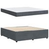 vidaXL Bettrahmen mit Matratze Dunkelgrau 180 x 200 cm Stoff