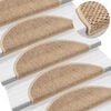 vidaXL Treppenmatten Selbstklebend Sisal-Optik 15 Stk. 56x17x3 cm Sand