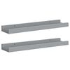 vidaXL Bilderleisten 2 Stk. Grau 40x9x3 cm MDF