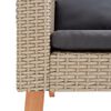 vidaXL 2-tlg. Garten-Lounge-Set mit Auflagen Poly Rattan Beige