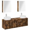 vidaXL Badezimmerschrank-Set 5 stk. Ger&auml;ucherte Eiche Holzwerkstoff