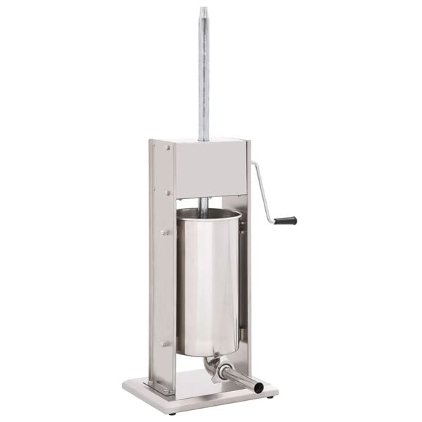 vidaXL Manueller Wurstf&uuml;ller Silbern 15 L Edelstahl