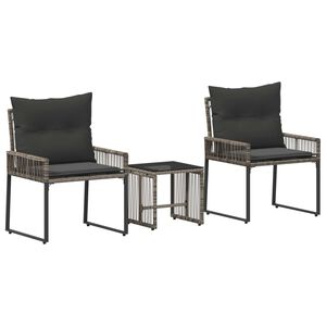 vidaXL Gartenm&ouml;bel Set 7 Stk. Grau und Dunkelgrau Poly-Rattan