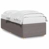 vidaXL Bettgestell ohne Matratze Taupe 100x200 cm Stoff