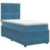 vidaXL Boxspringbett mit Matratze mit Kopfteil Blau 80 x 200 cm Samt