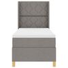 vidaXL Boxspringbett mit Matratze Taupe 140 x 200 cm Stoff