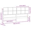 vidaXL Gepolstertes Kopfteil mit Kopfteil Braun und Hellgrau 180 cm