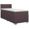 vidaXL Boxspringbett mit Matratze Dunkelbraun 100 x 200 cm Stoff