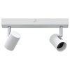 vidaXL Deckenstrahler mit Strahlern Wei&szlig; 26 x 6,5 x 11,5 cm Metall
