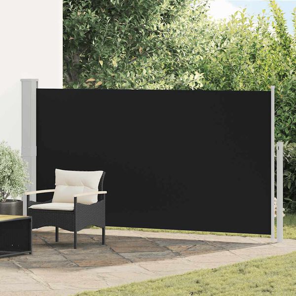 vidaXL Ausziehbare Seitenmarkise 170&times;300 cm Schwarz