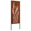 vidaXL Garten Sichtschutz-Leinwand Rostig 50 x 140 cm Wetterfeststahl