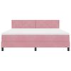 vidaXL Boxspringbett mit Matratze mit Kopfteil Rosa 180 x 200 cm Samt