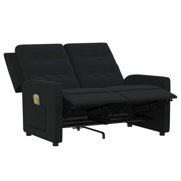 vidaXL 2-Sitzer Massagesessel Schwarz Stoff