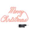vidaXL Weihnachtsschild 216 LEDs Rot 99 x 55 x 13 cm Eisen