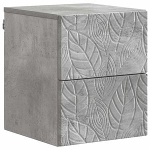 vidaXL Wandmontierter Nachttisch Betongrau 34,5 x 33 x 40 cm