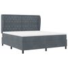 vidaXL Boxspringbett mit Matratze Dunkelgrau 200 x 180 cm Polyester