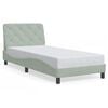 vidaXL Bettgestell ohne Matratze Hellgrau 80x200 cm Samt