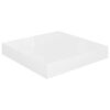 vidaXL Schweberegale 4 Stk. Hochglanz-Wei&szlig; 23x23,5x3,8 cm MDF