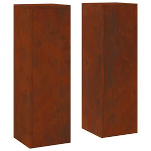 vidaXL Pflanzenst&auml;nder 2 stk. Rostoptik 24 x 24 x 75 cm