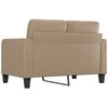 vidaXL 2-Sitzer-Sofa Cappuccino-Braun 120 cm Kunstleder