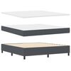 vidaXL Boxspringbett Dunkelgrau und Weiß 203 x 180 x 88 cm Cordstoff