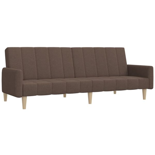vidaXL Schlafsofa 2-Sitzer Taupe Stoff