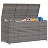 vidaXL Garten-Auflagenbox Grau 120x50x60 cm Poly Rattan