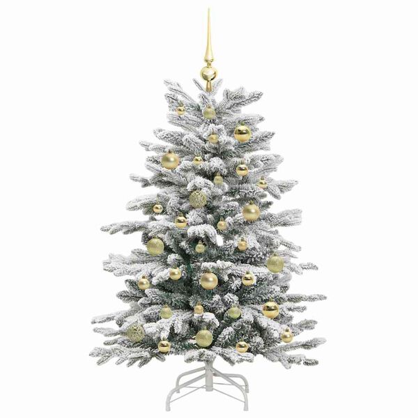 vidaXL Künstlicher klappbarer Weihnachtsbaum Weiß 120 cm PE und PVC