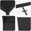 vidaXL Garten Essgruppe mit Kissen 3 pcs Schwarz Poly-Rattan