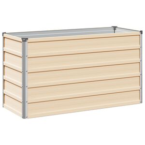 vidaXL Hochbeet im Garten Elfenbein 100 x 40 x 55 cm