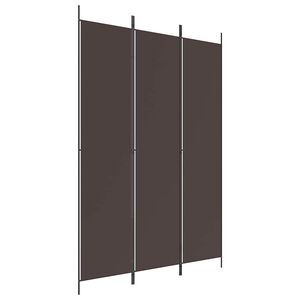 vidaXL 3-tlg. Paravent Braun 150x220 cm Stoff