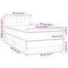 vidaXL Boxspringbett mit Matratze Grau 90x190 cm Kunstleder