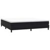 vidaXL Boxspringbett mit Matratze Schwarz 180x220 cm Samt