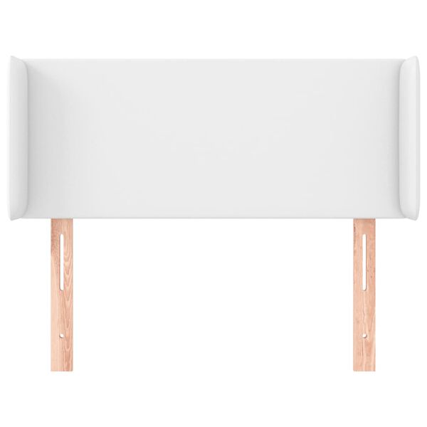 vidaXL Kopfteil mit Ohren Wei&szlig; 103x16x78/88 cm Kunstleder