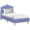 vidaXL Kinderbettgestell mit Kopfteil Jeans blau 70 x 140 cm Stoff