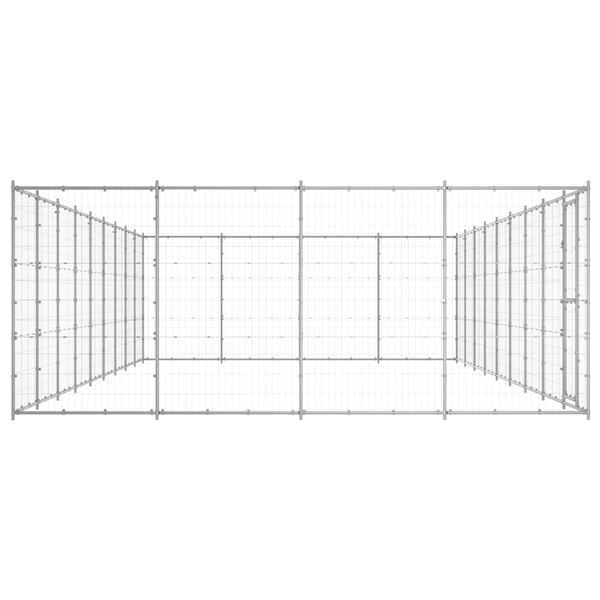 vidaXL Outdoor-Hundezwinger Verzinkter Stahl 43,56 m&sup2;