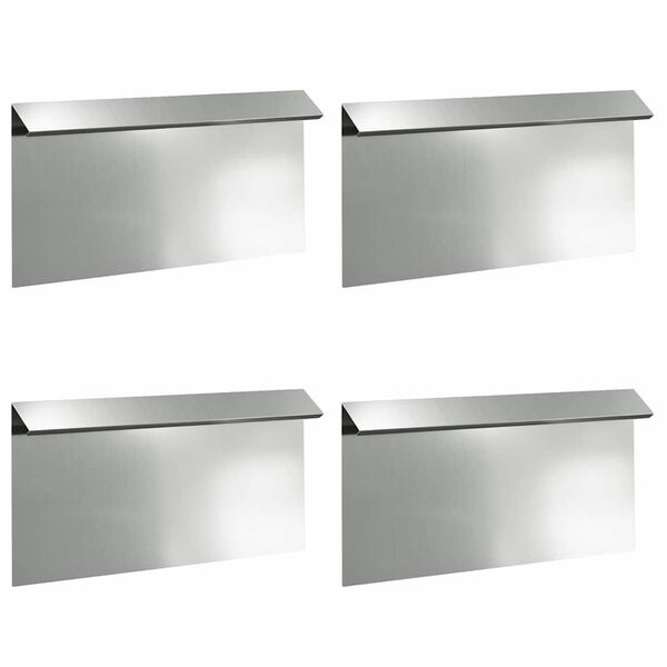 vidaXL Schneckenzaun 4 pcs Silber 50 x 3,5 x 25 cm Verzinkter Stahl