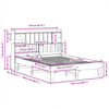 vidaXL Massivholzbett ohne Matratze Wei&szlig; 150x200 cm Kiefernholz