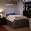 vidaXL Boxspringbett mit Matratze Hellgrau 120x190 cm Samt