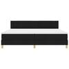 vidaXL LED Boxspringbett mit Matratze Schwarz 200 x 200 cm Stoff