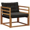 vidaXL Outdoor-Sofagarnitur Massives Akazienholz und Textilene Natur