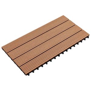 vidaXL Terrassenfliese 6 pcs Braun 60 x 30 cm WPC