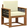 vidaXL Outdoor Mittelsofa Massivholz Akazie Natur