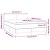 vidaXL Boxspringbett mit Matratze Dunkelblau 140x200 cm Samt