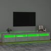 vidaXL TV-Schrank mit LED-Leuchten Betongrau 240x35x40 cm