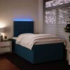 vidaXL Boxspringbett mit Matratze Blau 120x190 cm Samt