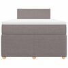vidaXL Boxspringbett mit Matratze Taupe 120x190 cm Stoff