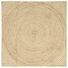 vidaXL Bereichsteppich Natur und Wei&szlig; 120 x 120 cm Jute